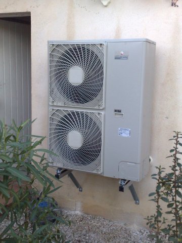 INSTALLATION PAC AIR EAU MOYENNE TEMPERATURE